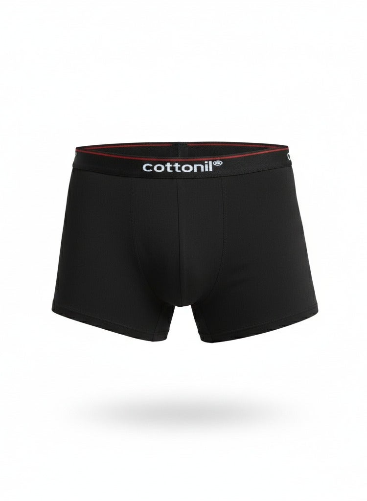 Cottonil Men's Everyday Boxer, Black Color, 3-Pack, Cotton Lycra - Image 3